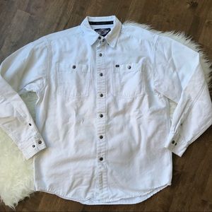 Harley Davidson white snap button motorcycle shirt